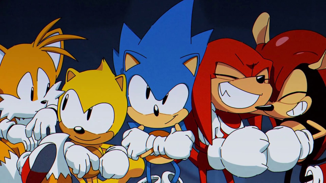 A picture of sonic and his friends side by side